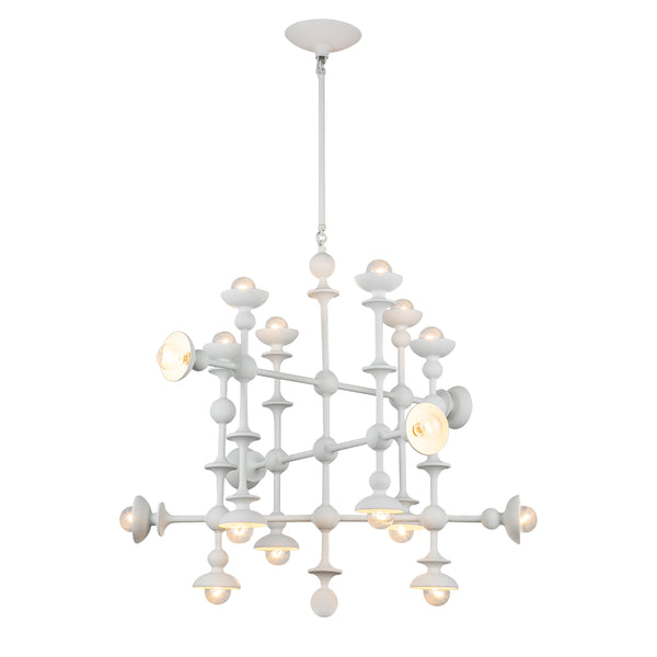 Cadence Eighteen Lamp Chandelier in Antique White