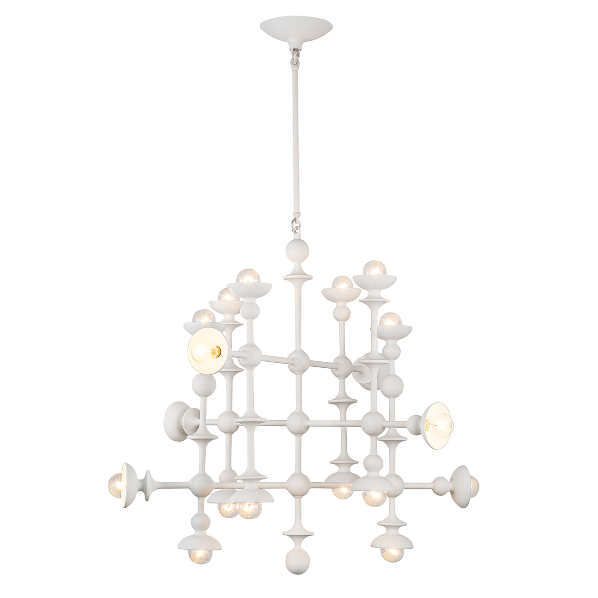 Cadence Eighteen Lamp Chandelier in Antique White