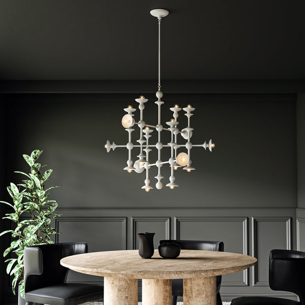 Cadence Eighteen Lamp Chandelier in Antique White