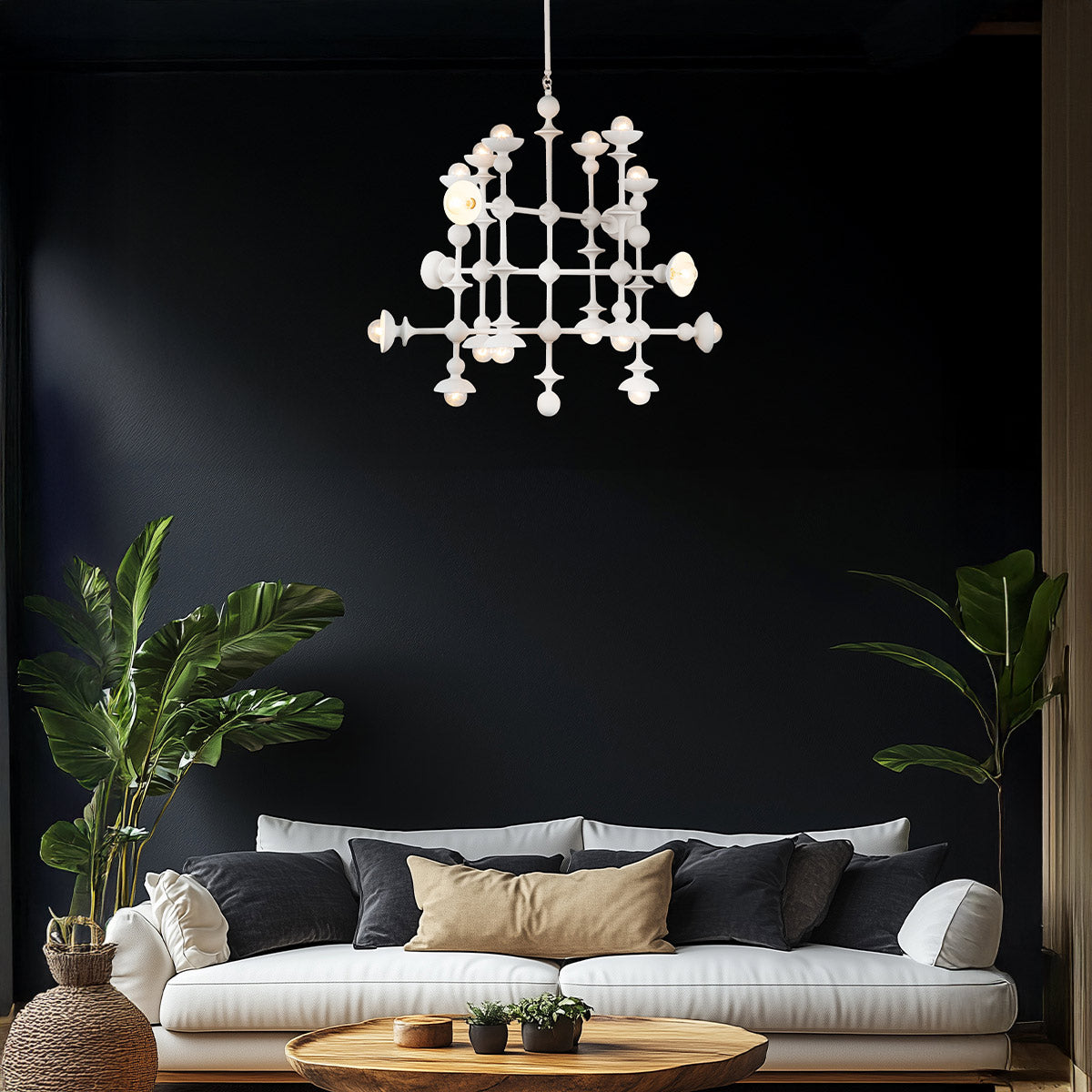 Cadence Eighteen Lamp Chandelier in Antique White