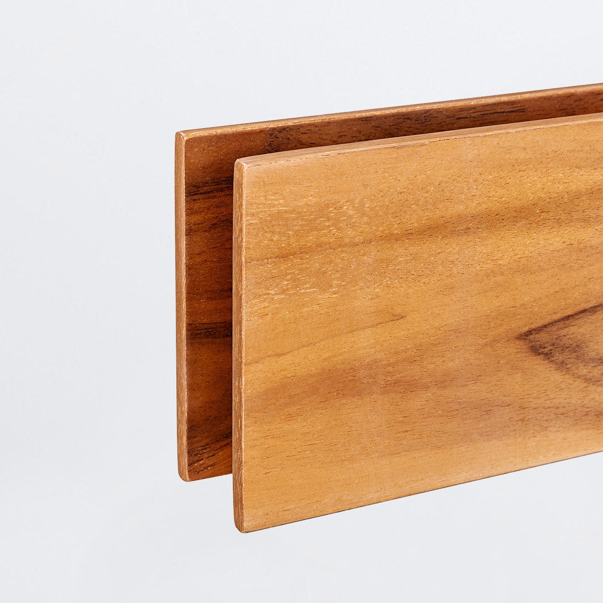 Clean Natural Teak Wood Veneer 29w LED Linear Pendant by Accord
