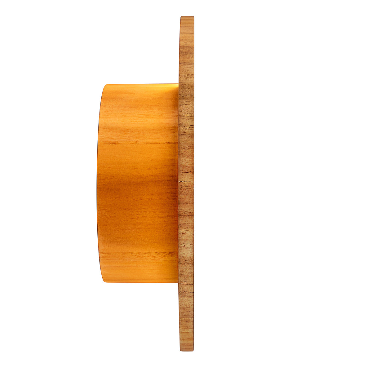 Accord Clean Natural Teak Wood Veneer 8w LED Wall Light, side view