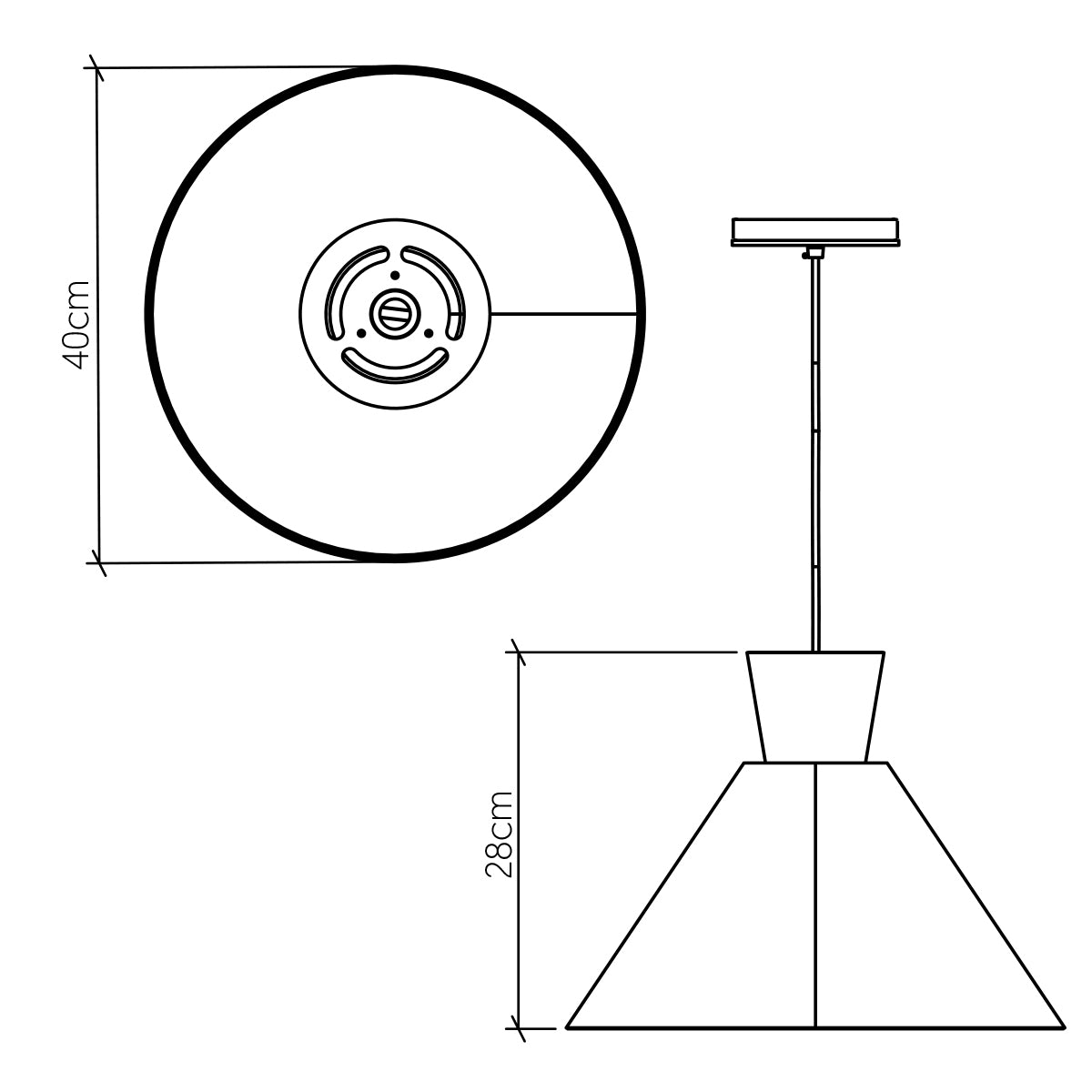 Conical Natural Teak Wood Veneer Single Drop Pendant