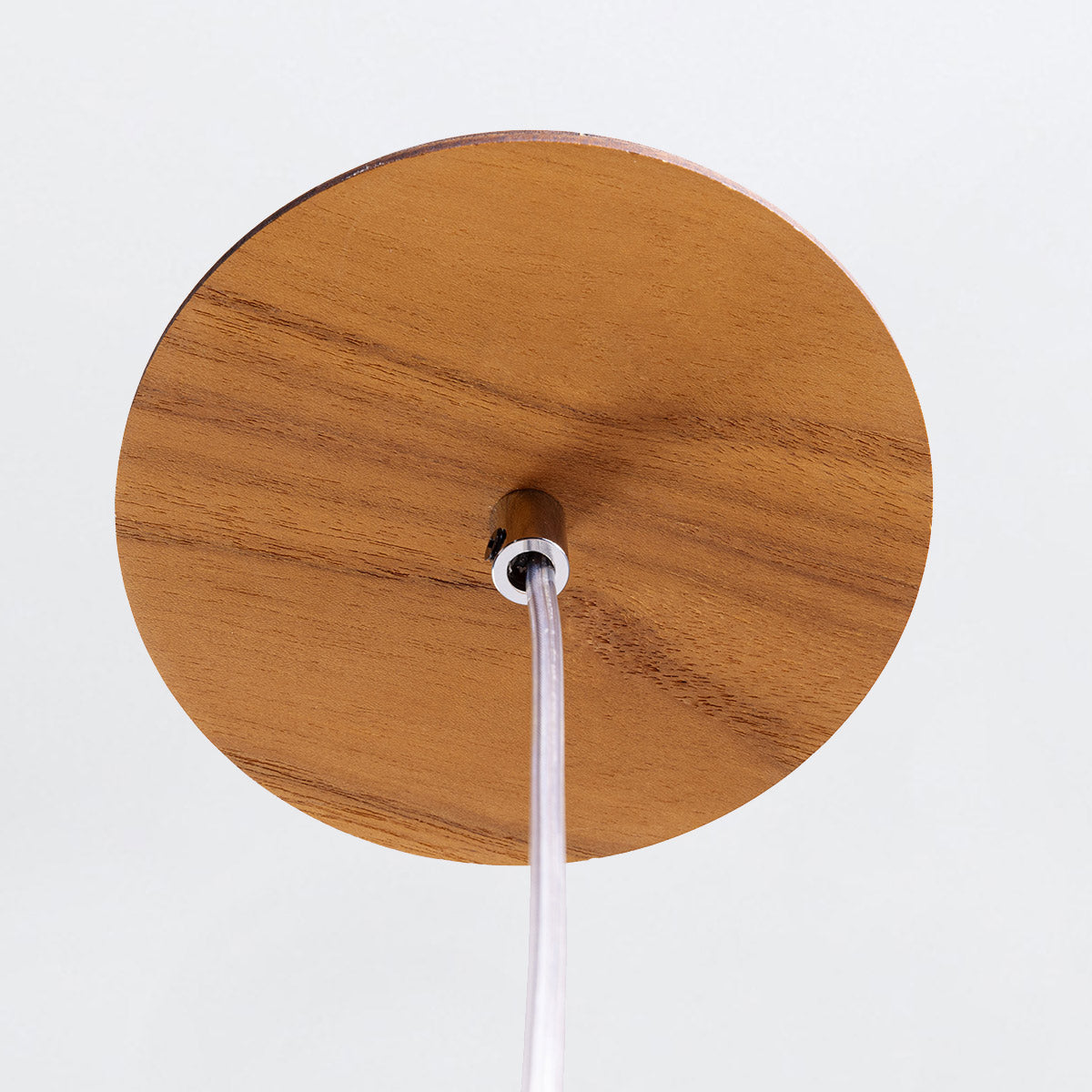 Diamond Natural Teak Wood Veneer Single Drop Pendant