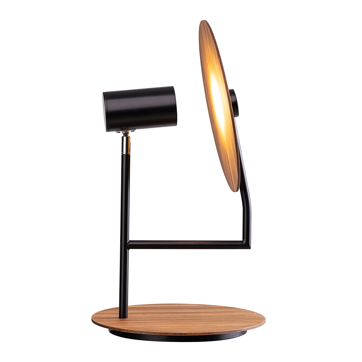 Dot Natural Teak Wood Veneer Table Lamp