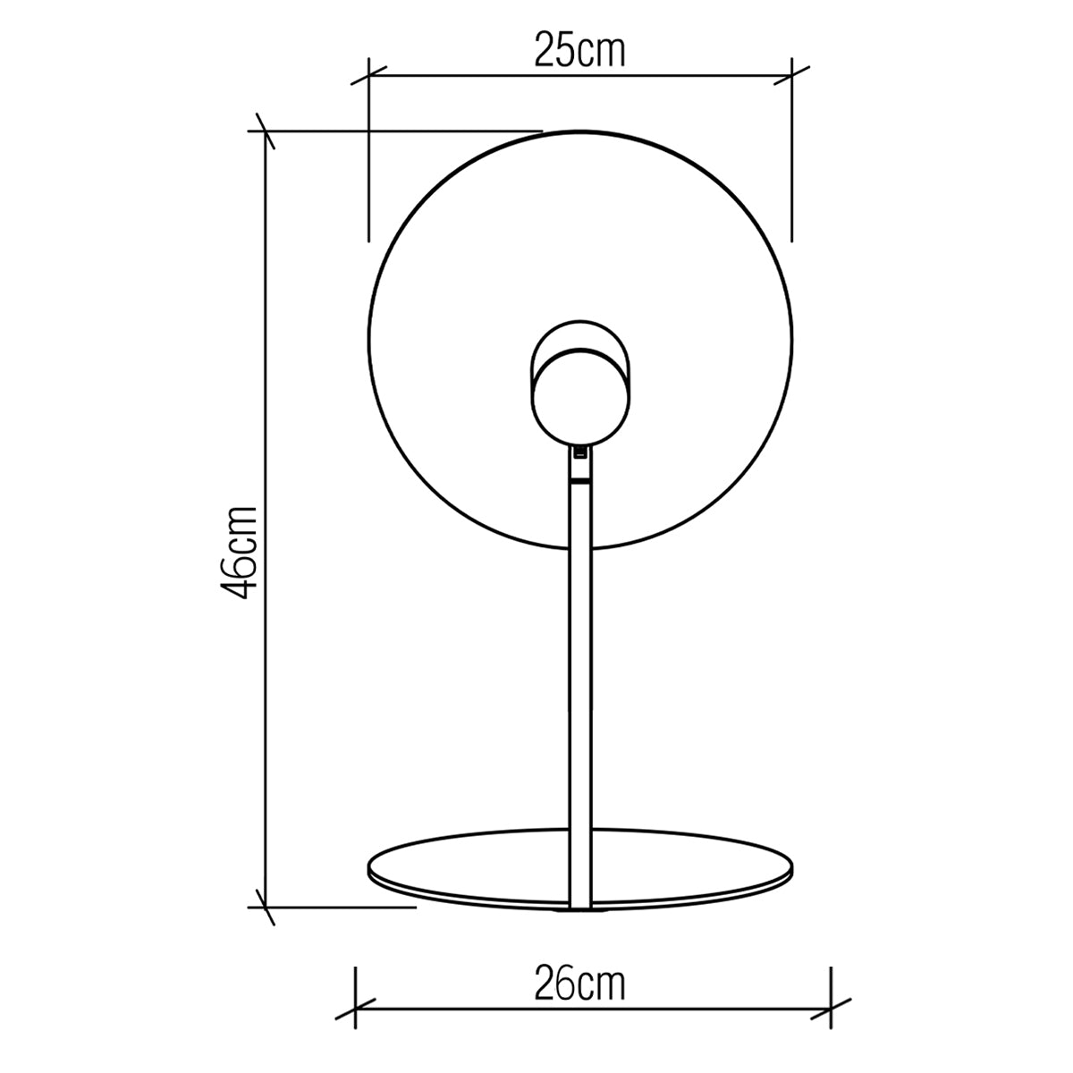 Dot Natural Teak Wood Veneer Table Lamp