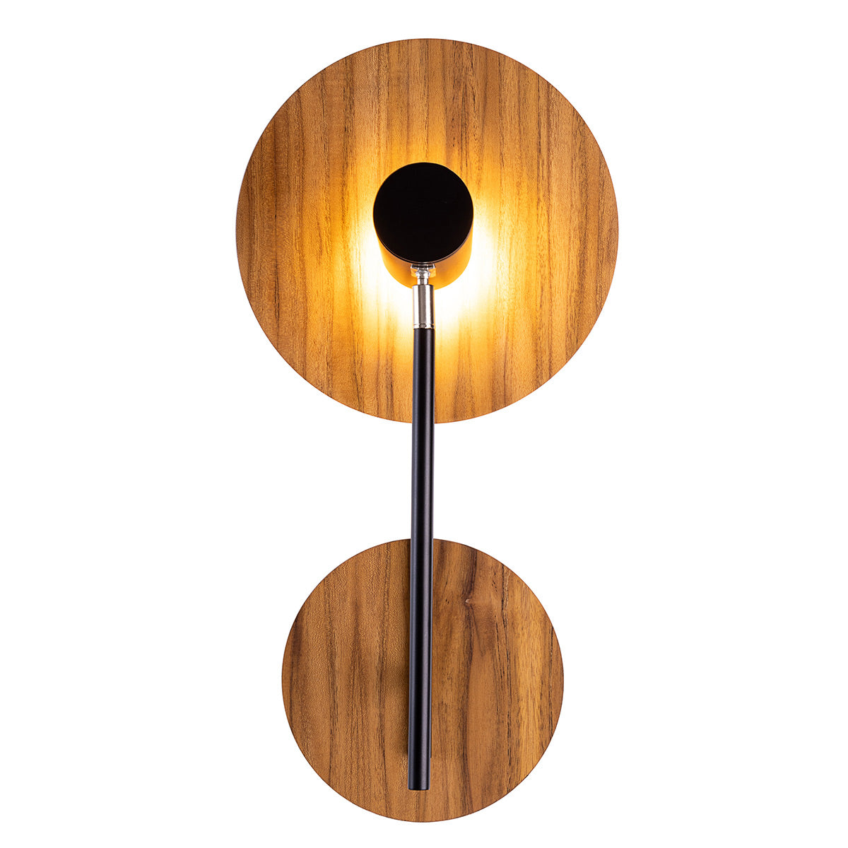 Dot Natural Teak Wood Veneer Wall Light