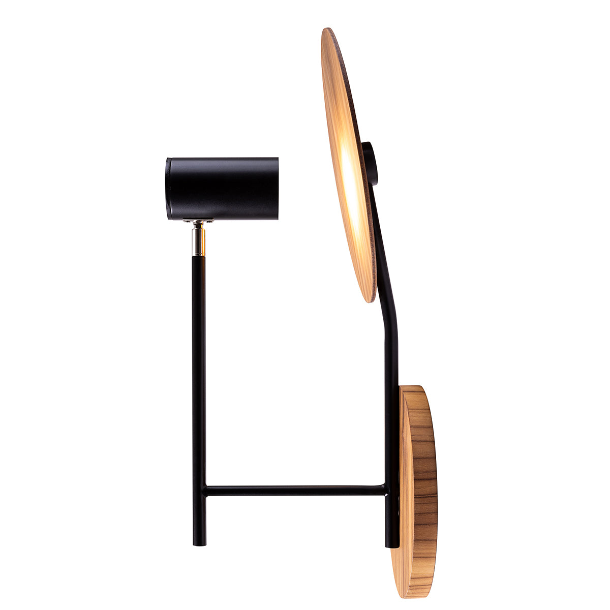 Dot Natural Teak Wood Veneer Wall Light