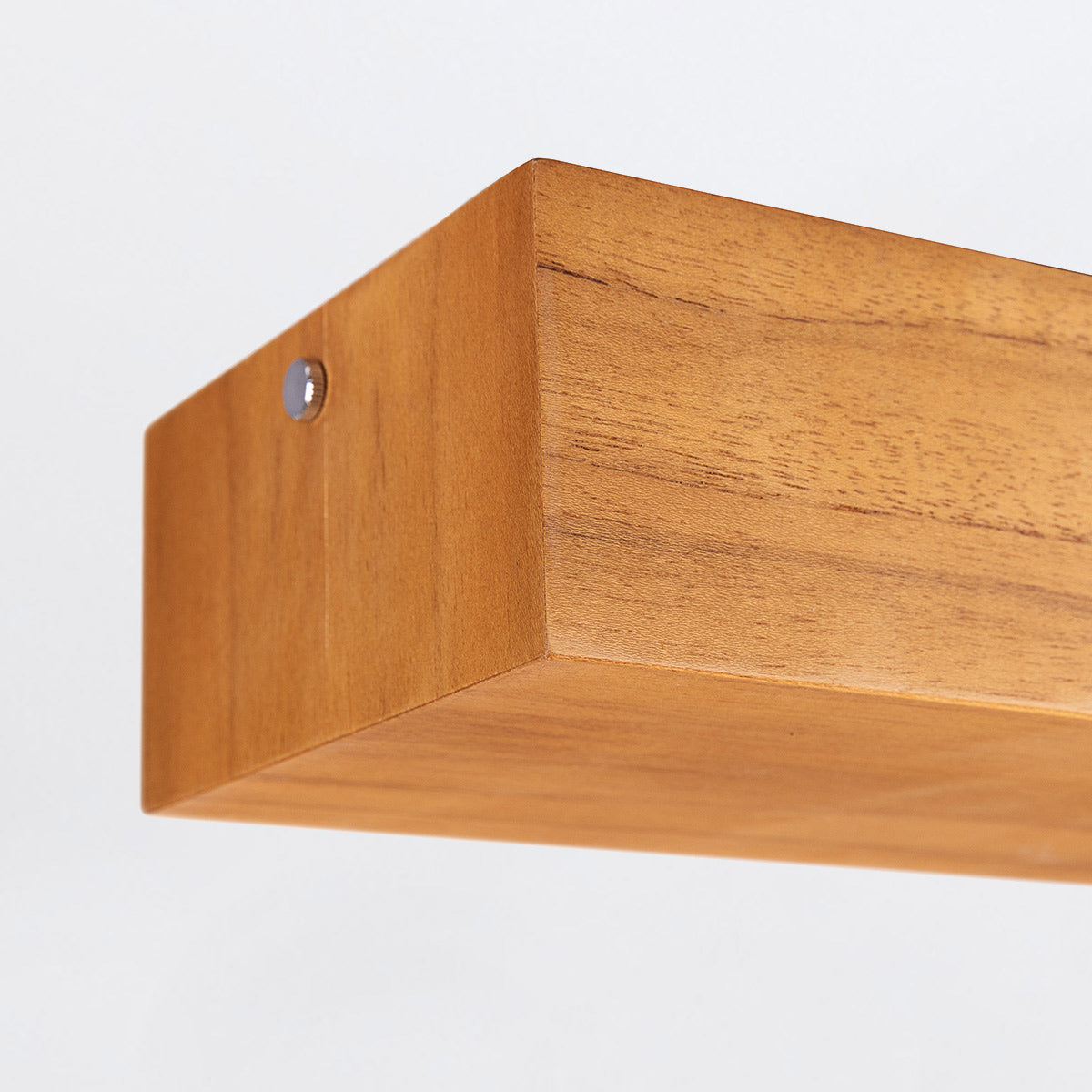 Horizon 100cm Natural Teak Wood Veneer 46w LED Linear Pendant