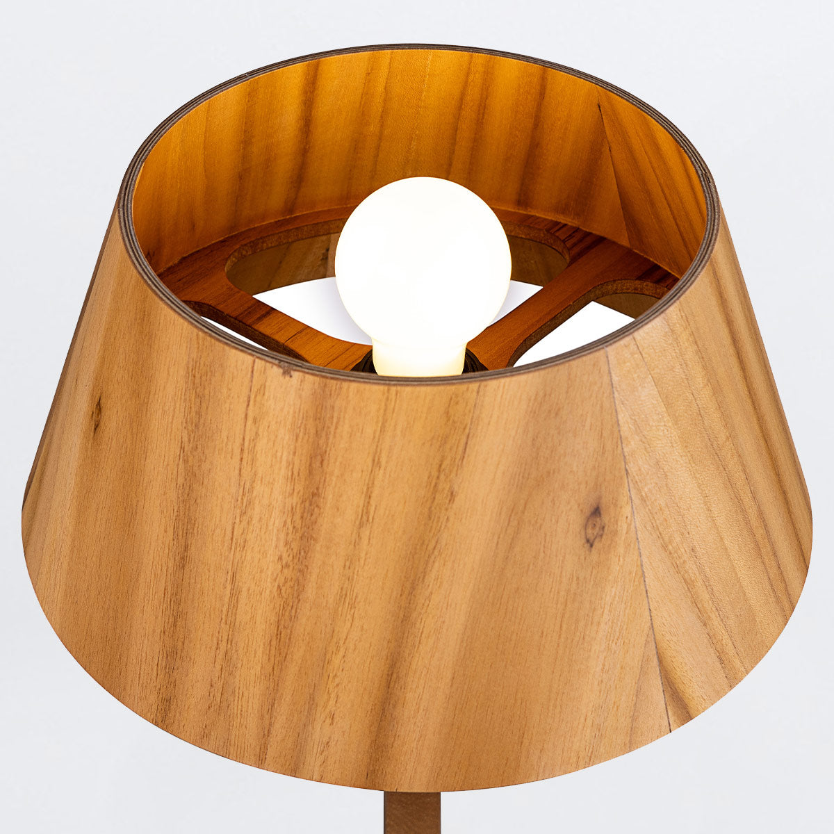 Nostalgia Natural Teak Wood Veneer Table Lamp