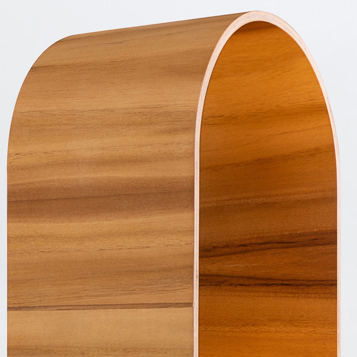 Sfera Natural Teak Wood Veneer Wall Light with Opal Glass Diffuser