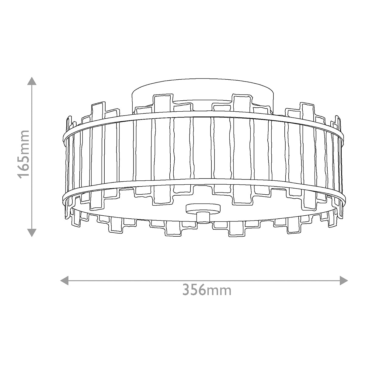 Sentry Ceiling Light in Black with Tiffany Style Textured Art Glass