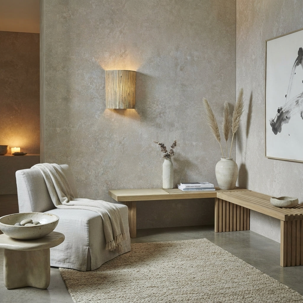 Aesthetic room sanctuary with ambient lamp lighting