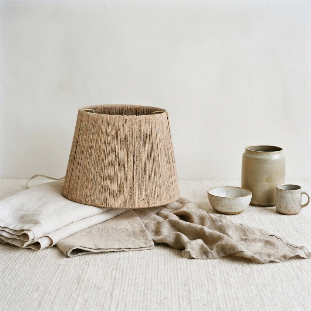 Nkuku Tiwa Natural Woven Jute Lampshade Boutique Preview Shot