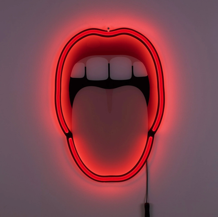 Seletti Blow Tongue LED Fixture Display