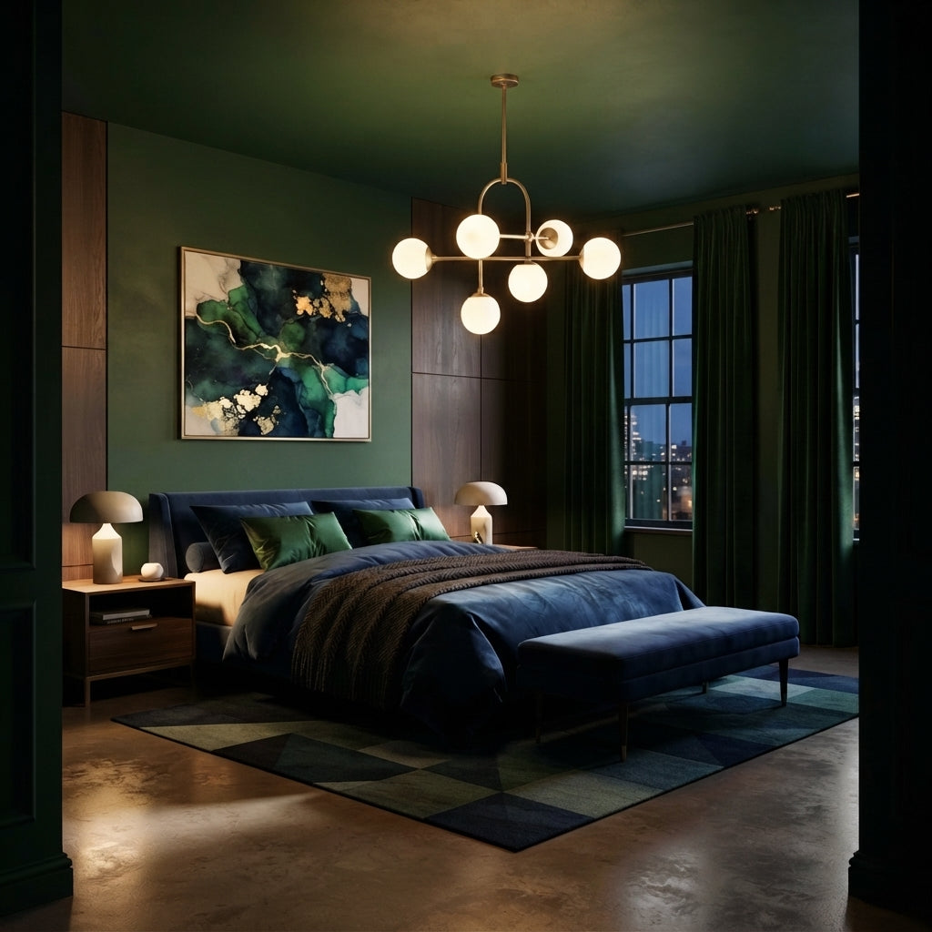 Visionary Lighting Overcombe Six Light Matte Antique Brass Pendant Chandelier alternative