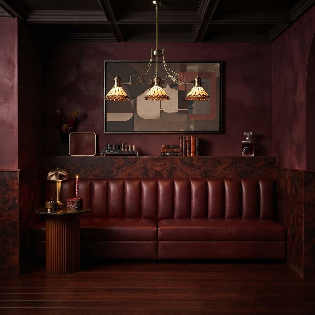 Lumiere Fremington Postbridge 3 Light Linear Pendant Light in Aged Antique Brass