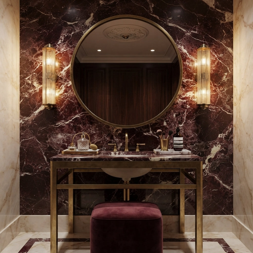 Lumiere Tansley Twin Flush Wall Light Installation View in Antique Brass