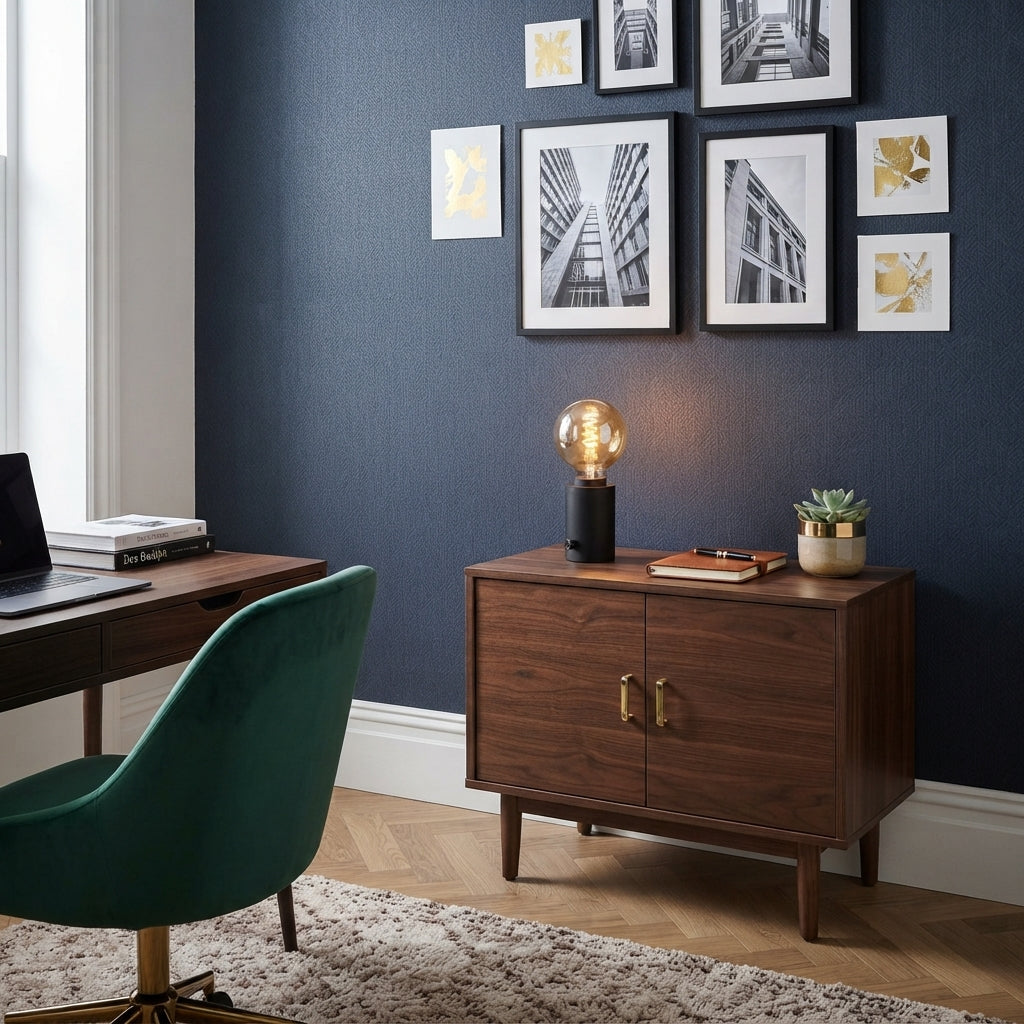 Deco Delp Dimmable Table Lamp Base in Sand Black Finish