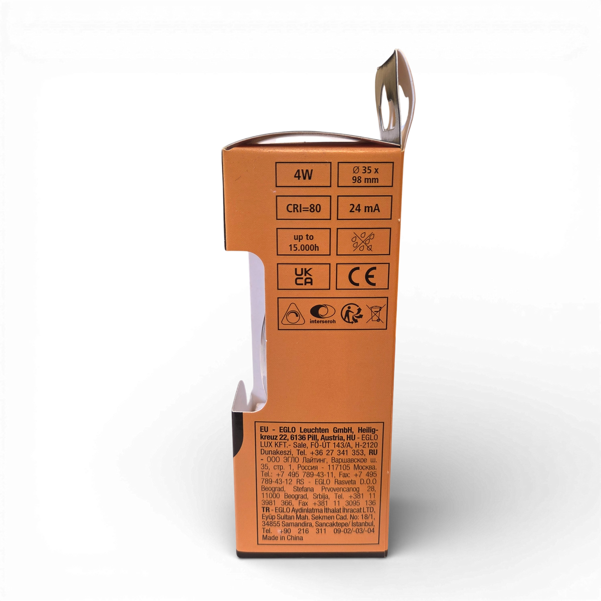 E14 Dimmable Warm White LED Candle 4W 2700K 350lm
