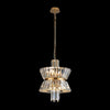 Vienna 4 Light Pendant in Brass & Clear Crystal Glass