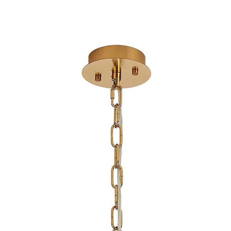 Vienna 4 Light Pendant in Brass & Clear Crystal Glass