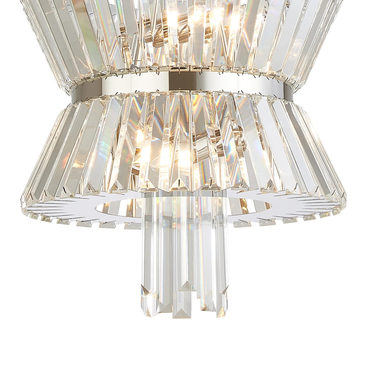 Vienna 4 Light Pendant in Polished Nickel & Clear Crystal Glass