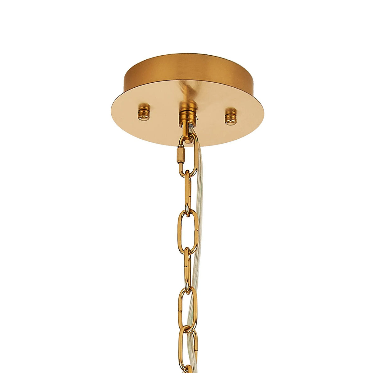 Vienna 8 Light Pendant in Brass & Clear Crystal Glass