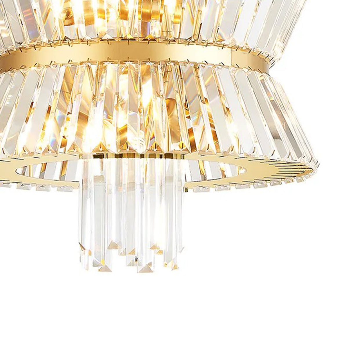 Vienna 8 Light Pendant in Brass & Clear Crystal Glass