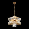 Vienna 12 Light Pendant in Brass & Clear Crystal Glass