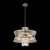 Vienna 12 Light Pendant in Polished Nickel & Clear Crystal Glass