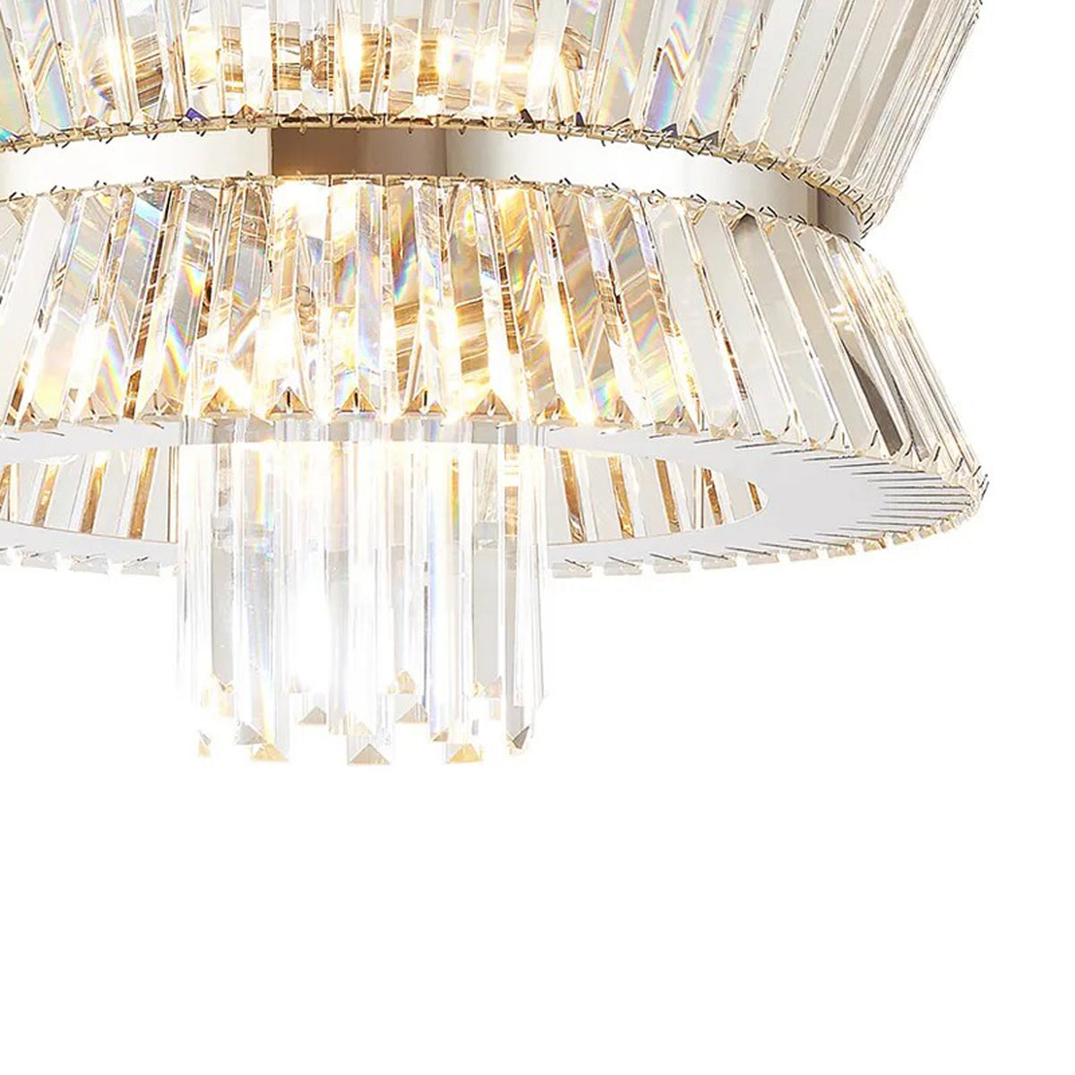 Vienna 12 Light Pendant in Polished Nickel & Clear Crystal Glass