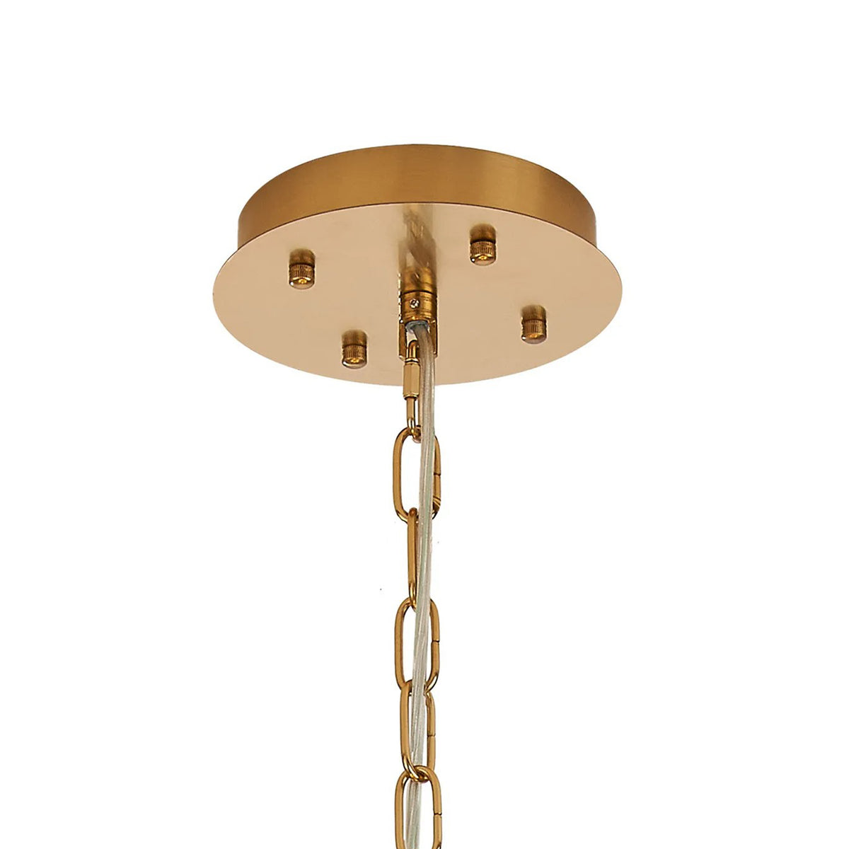 Vienna 18 Light Pendant in Brass & Clear Crystal Glass