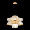 Vienna 18 Light Pendant in Brass & Clear Crystal Glass