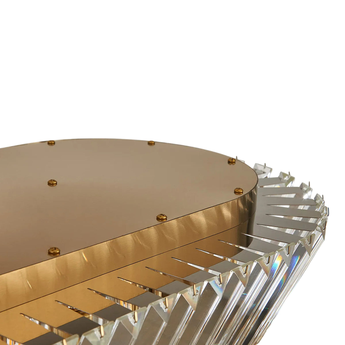 Vienna 13 Light Linear Pendant in Brass & Clear Crystal Glass