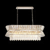 Vienna 13 Light Linear Pendant in Polished Nickel & Clear Crystal Glass