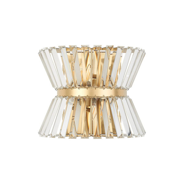 Vienna Wall Light in Brass & Clear Crystal Glass