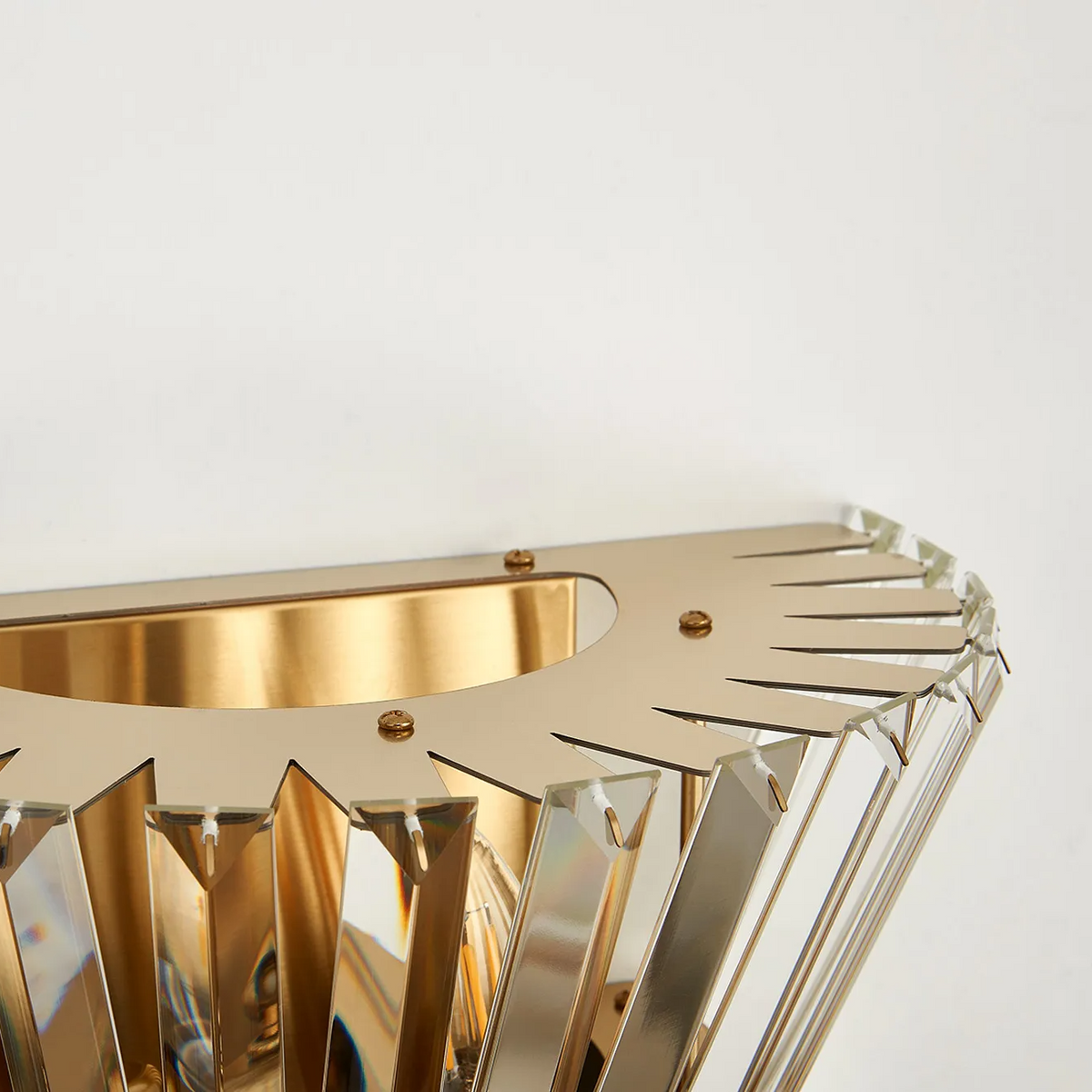 Vienna Wall Light in Brass & Clear Crystal Glass