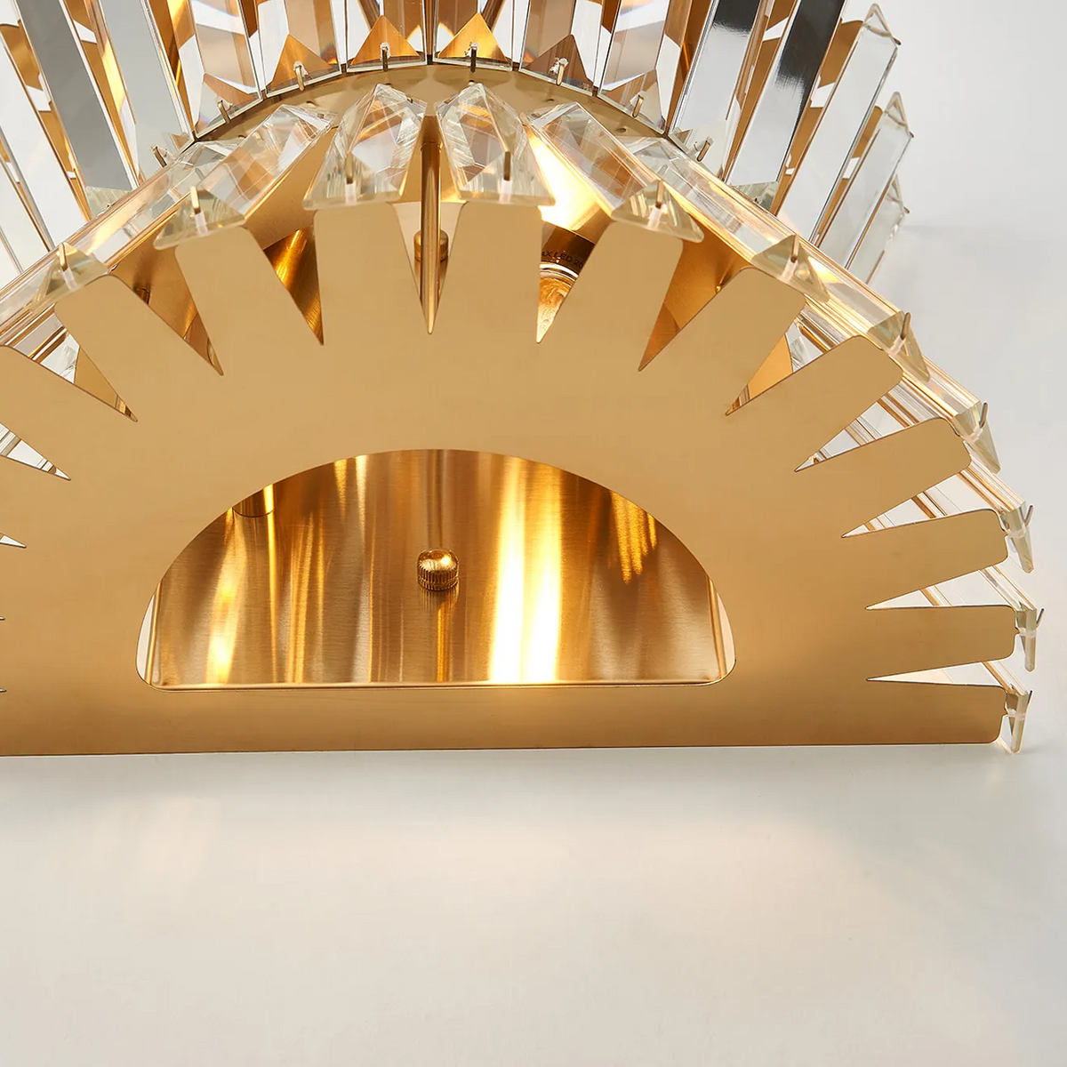 Vienna Wall Light in Brass & Clear Crystal Glass