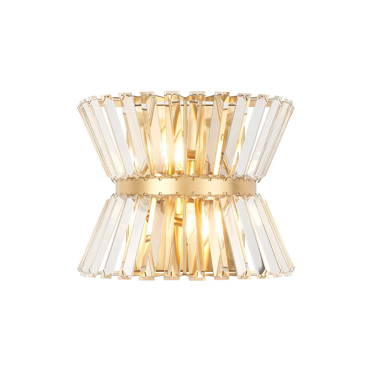 Vienna Wall Light in Brass & Clear Crystal Glass