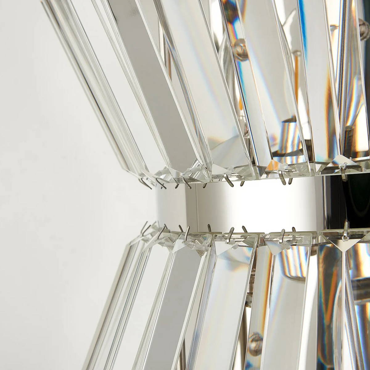 Vienna Wall Light in Polished Nickel & Clear Crystal Glass