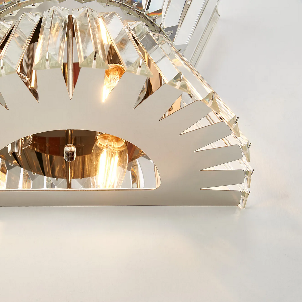 Vienna Wall Light in Polished Nickel & Clear Crystal Glass