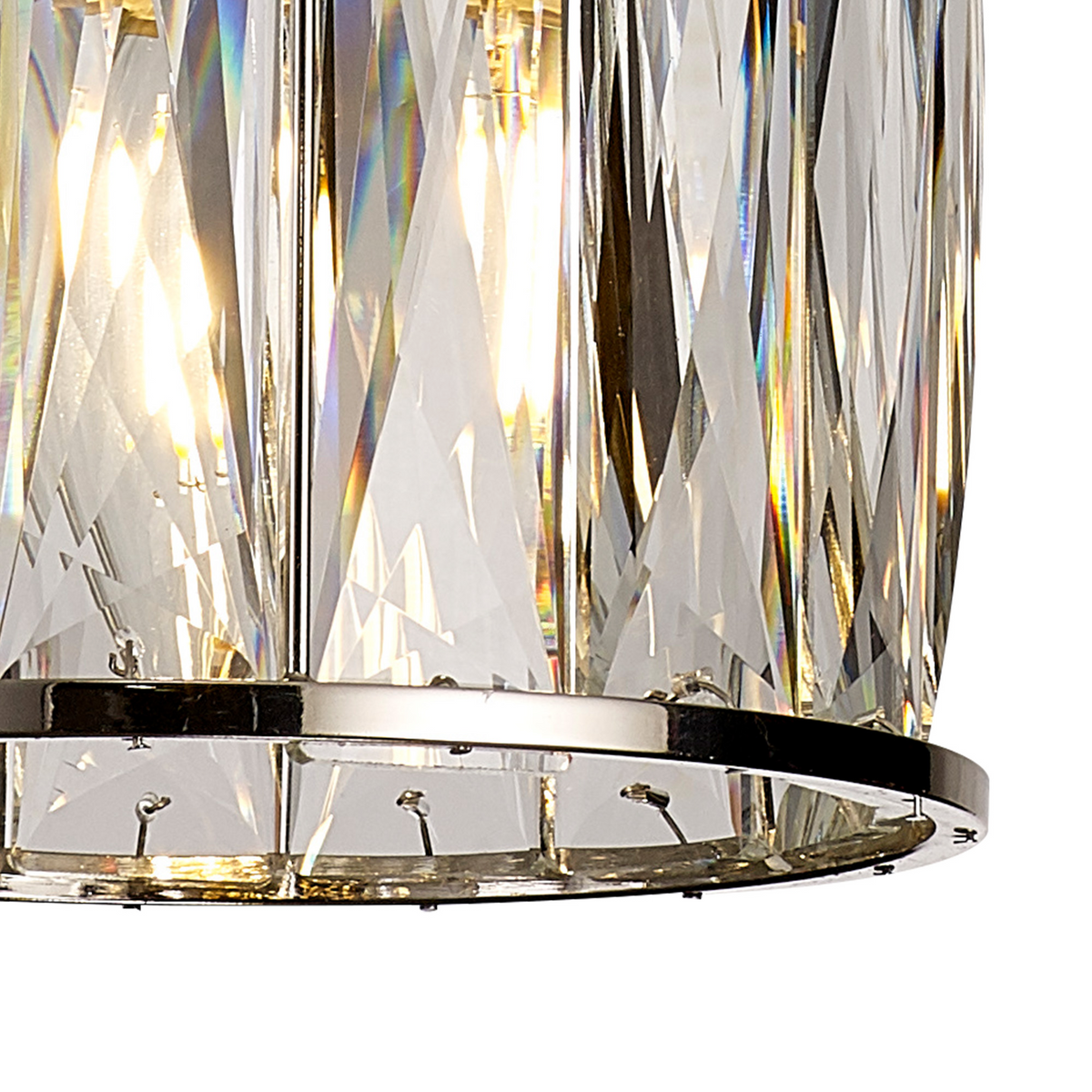 Vivienne 1 Light Pendant in Polished Nickel & Clear Crystal