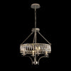 Vivienne 4 Light Chandelier or Semi Flush in Polished Nickel & Clear Crystal