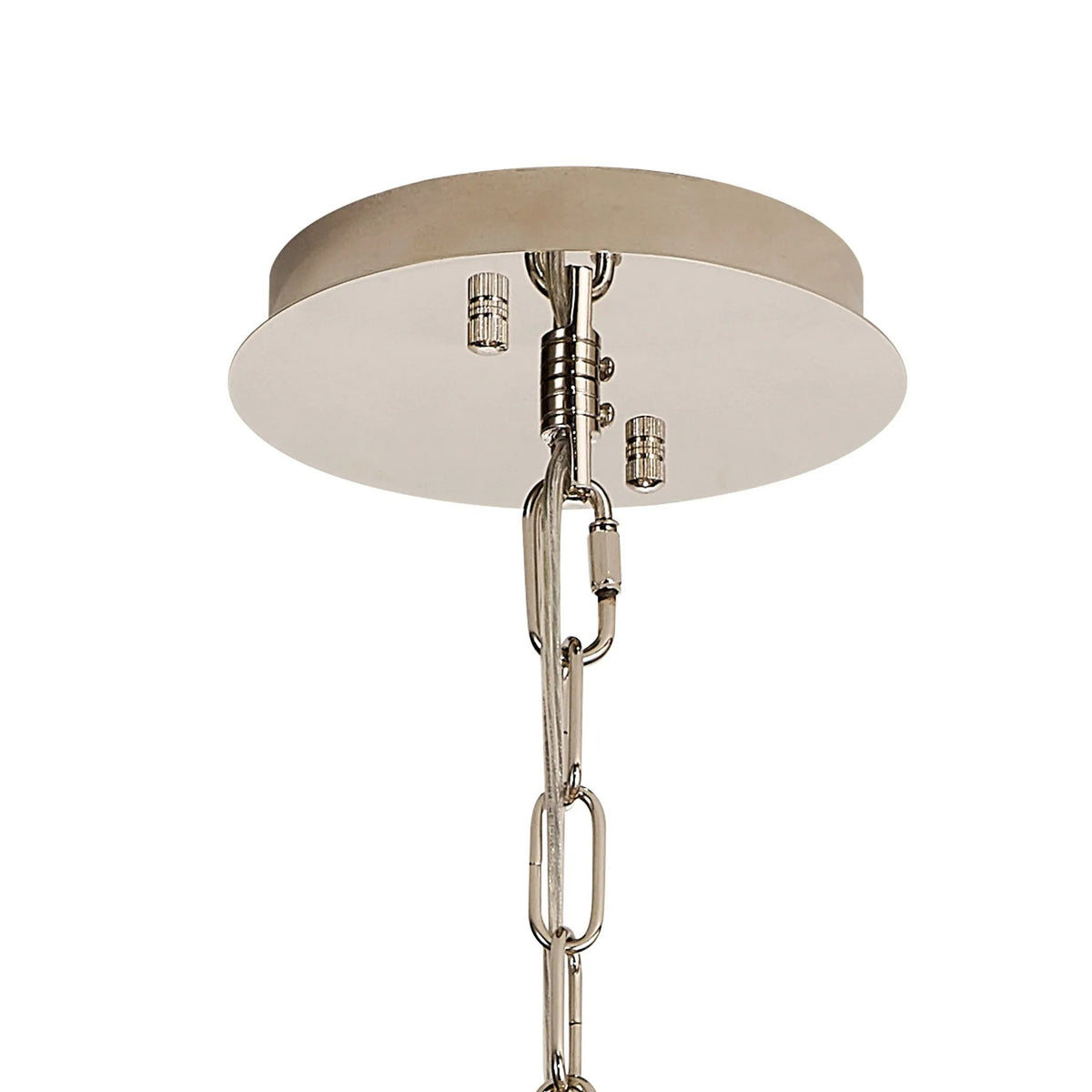Vivienne 8 Light Chandelier or Semi Flush in Polished Nickel & Clear Crystal