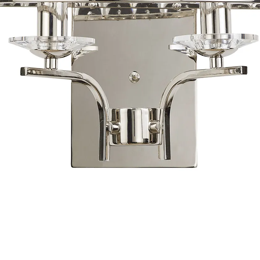 Vivienne Large Wall Light in Polished Nickel & Clear Crystal Glass