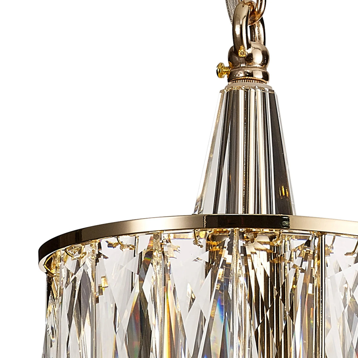 Vivienne 1 Light Pendant in French Gold & Clear Crystal