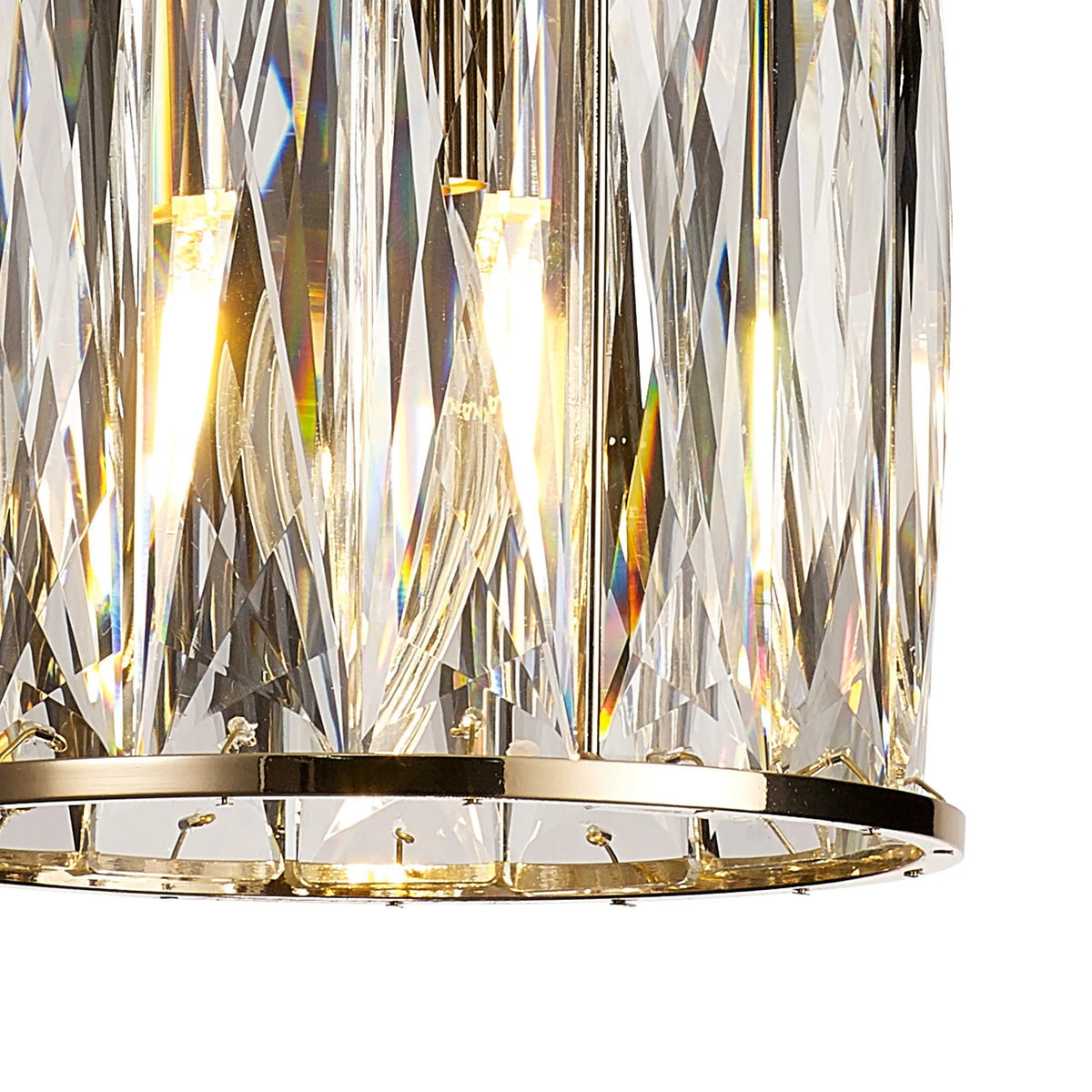 Vivienne 1 Light Pendant in French Gold & Clear Crystal