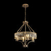 Vivienne 4 Light Chandelier or Semi Flush in French Gold & Clear Crystal