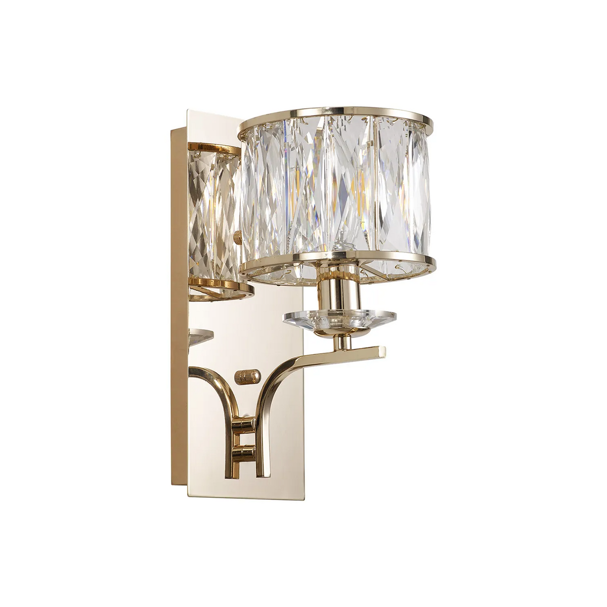 Vivienne Wall Light in French Gold & Clear Crystal Glass